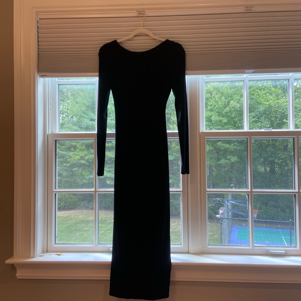 Elegant Black Long Sleeve Dress